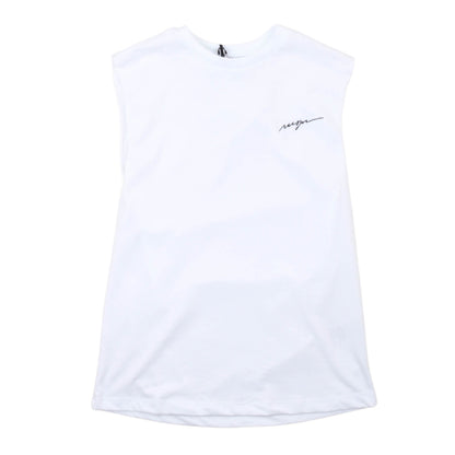 msgm - JERSEY SLEEVELESS UNISEX BIANCO/WHITE