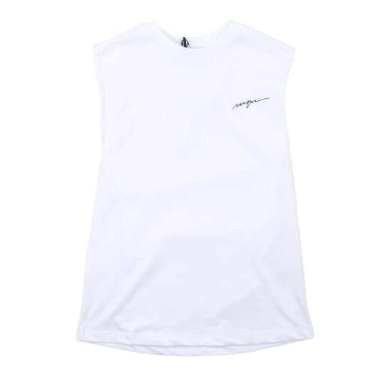 msgm - JERSEY SLEEVELESS UNISEX BIANCO/WHITE