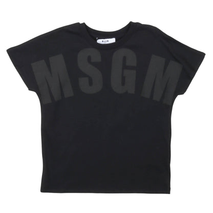 msgm - JERSEY T-SHIRT JUNIOR UNISEX BLACK/BLACK