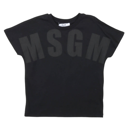 msgm - JERSEY T-SHIRT JUNIOR UNISEX NERO/BLACK