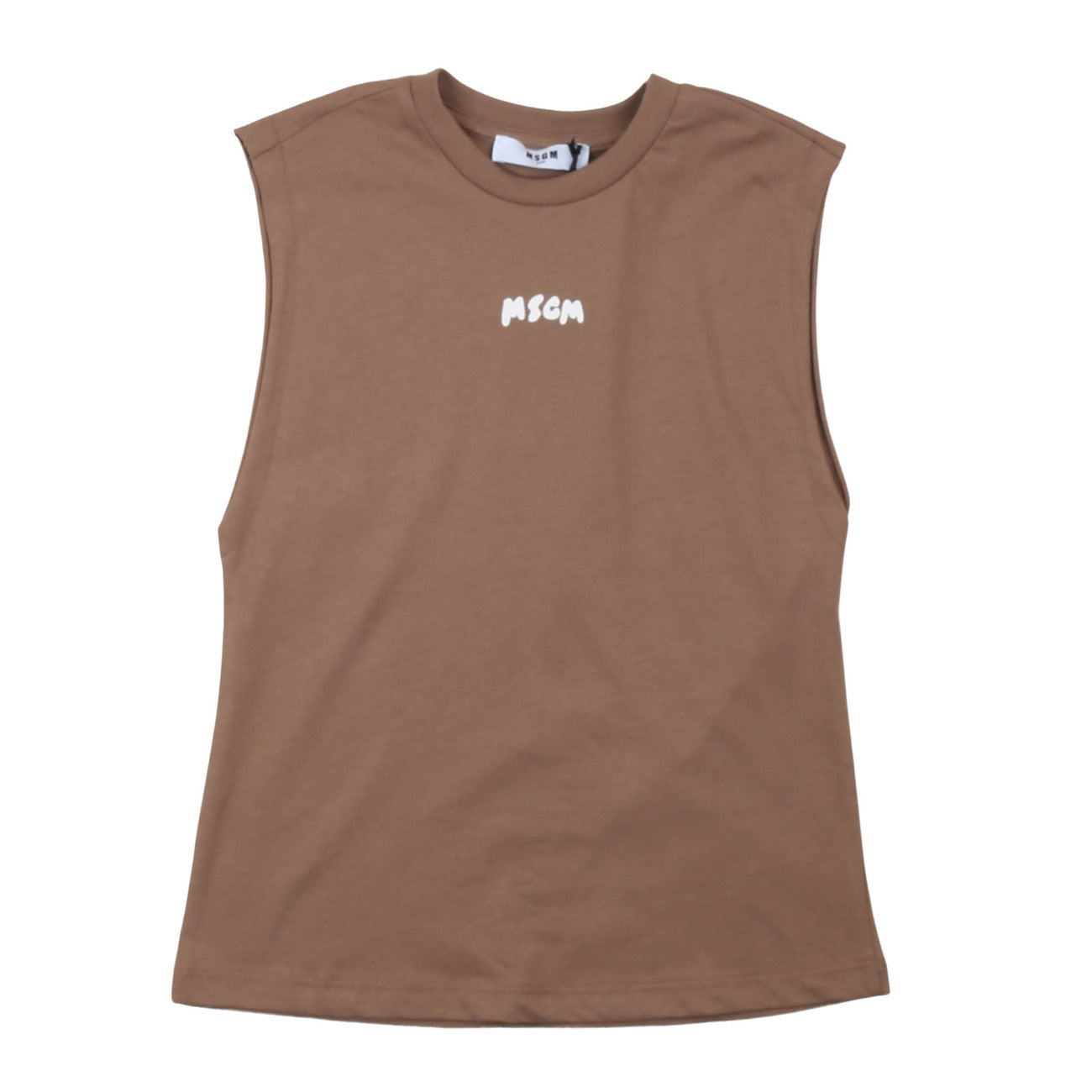 msgm - JERSEY SLEEVELESS BOY CARIBOU/BROWN