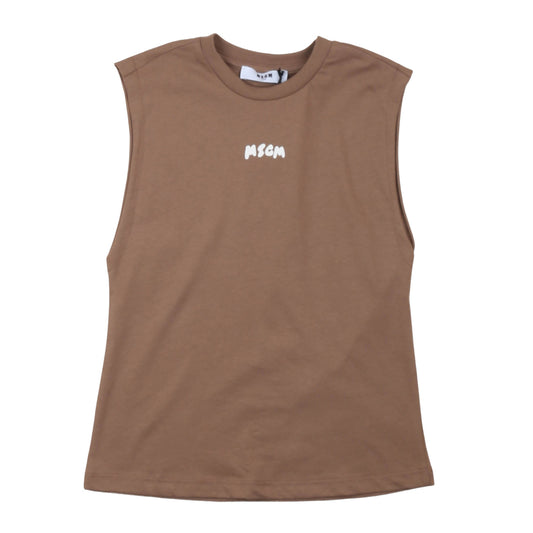 msgm - JERSEY SLEEVELESS BOY CARIBOU/BROWN