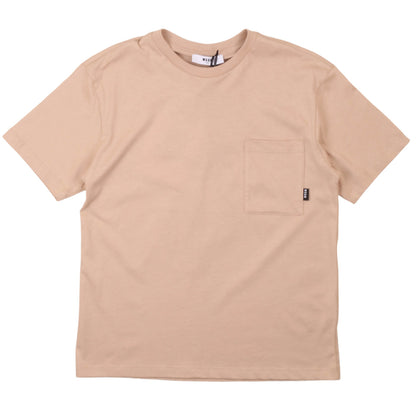 msgm - JERSEY T-SHIRT BOY BEIGE