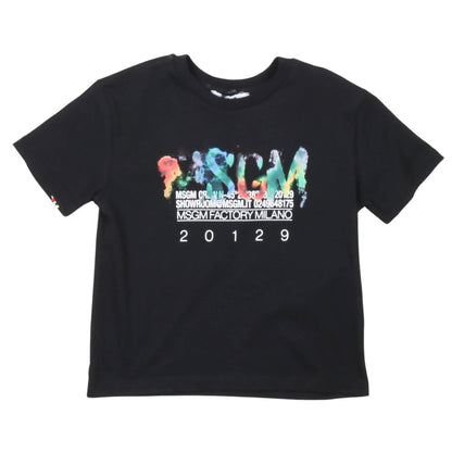 msgm - JERSEY T-SHIRT BOY NERO/BLACK