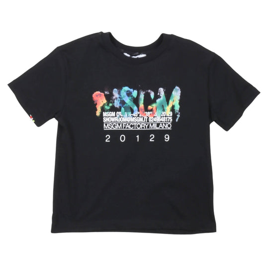 msgm - JERSEY T-SHIRT BOY NERO/BLACK
