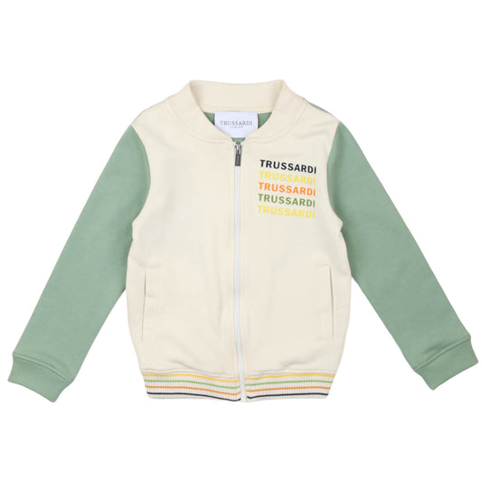 trussardi - FELPA CON ZIP PILIS
