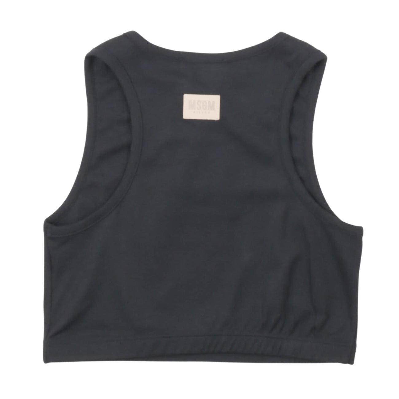 msgm - LIGHT INTERLOCK TANK TOP GIRL BLACK/BLACK