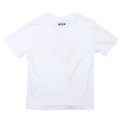 msgm - JERSEY T-SHIRT GIRL WHITE/WHITE