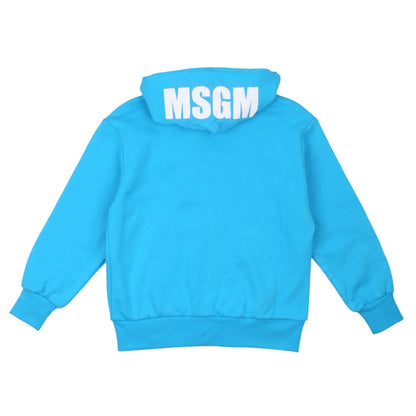 msgm - UNISEX ZIP HOODIE ATOLLO TURQUOISE