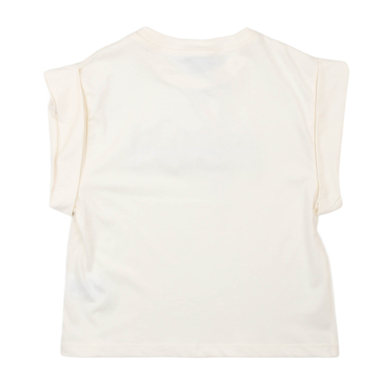 msgm - JERSEY T-SHIRT GIRL CREAM/CREAM