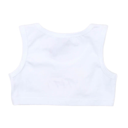 msgm - STRETCH JERSEY TOP GIRL BIANCO/WHITE
