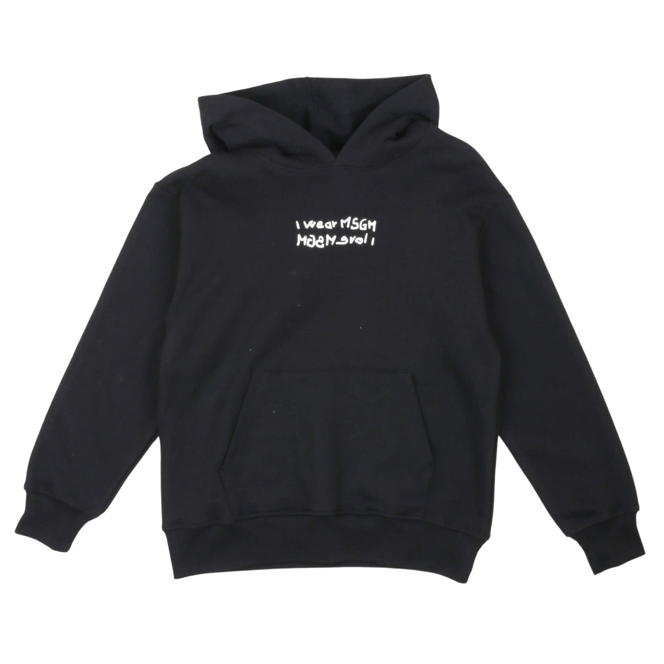 msgm - HOODIE BOY BLACK/BLACK