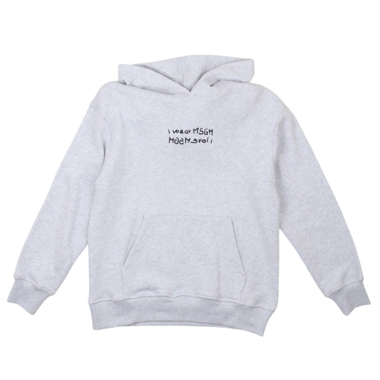 msgm - LIGHT GREY HOODIE BOY