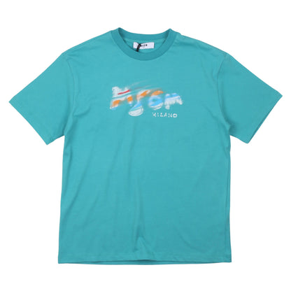 msgm - JERSEY T-SHIRT BOY BLUE BALTIC
