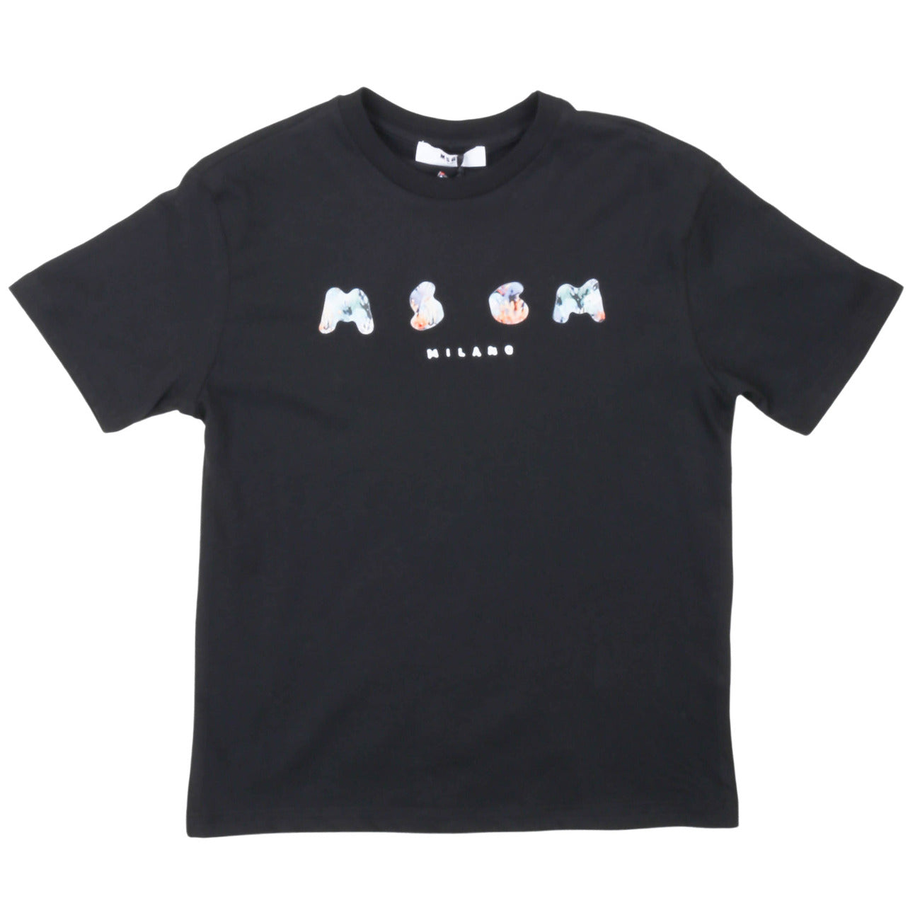 msgm - JERSEY T-SHIRT BOY BLACK/BLACK