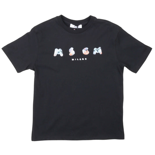 msgm - JERSEY T-SHIRT BOY NERO/BLACK