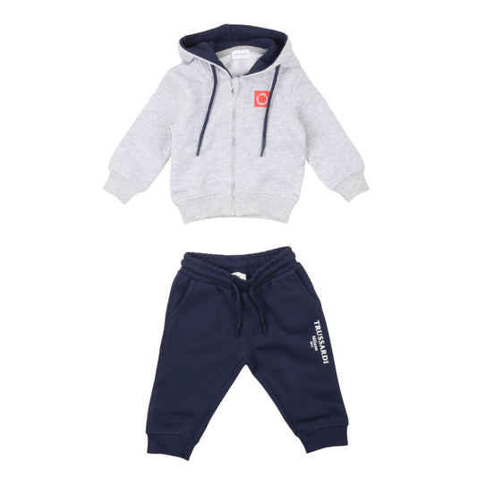 trussardi - FELPA CON ZIP STRENCI