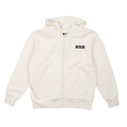 msgm - ZIP HOODIE UNISEX CREAM/CREAM