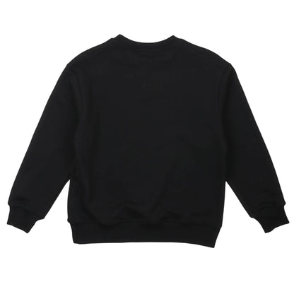 msgm - UNISEX SWEATSHIRT BLACK-FLUO FUCHSIA