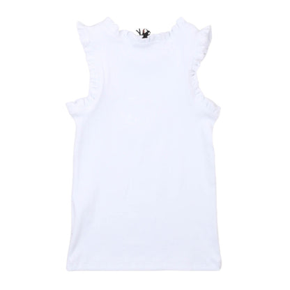 msgm - RIB TANK TOP GIRL BIANCO/WHITE