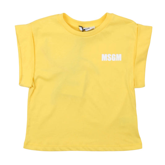msgm - JERSEY  T-SHIRT  GIRL PRIMROSE YELLOW
