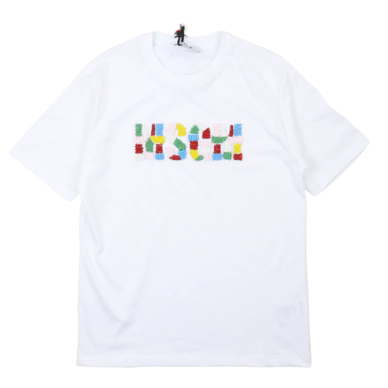 msgm - JERSEY T-SHIRT GIRL WHITE/WHITE