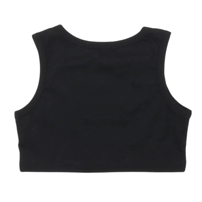 msgm - STRETCH JERSEY TOP GIRL NERO/BLACK