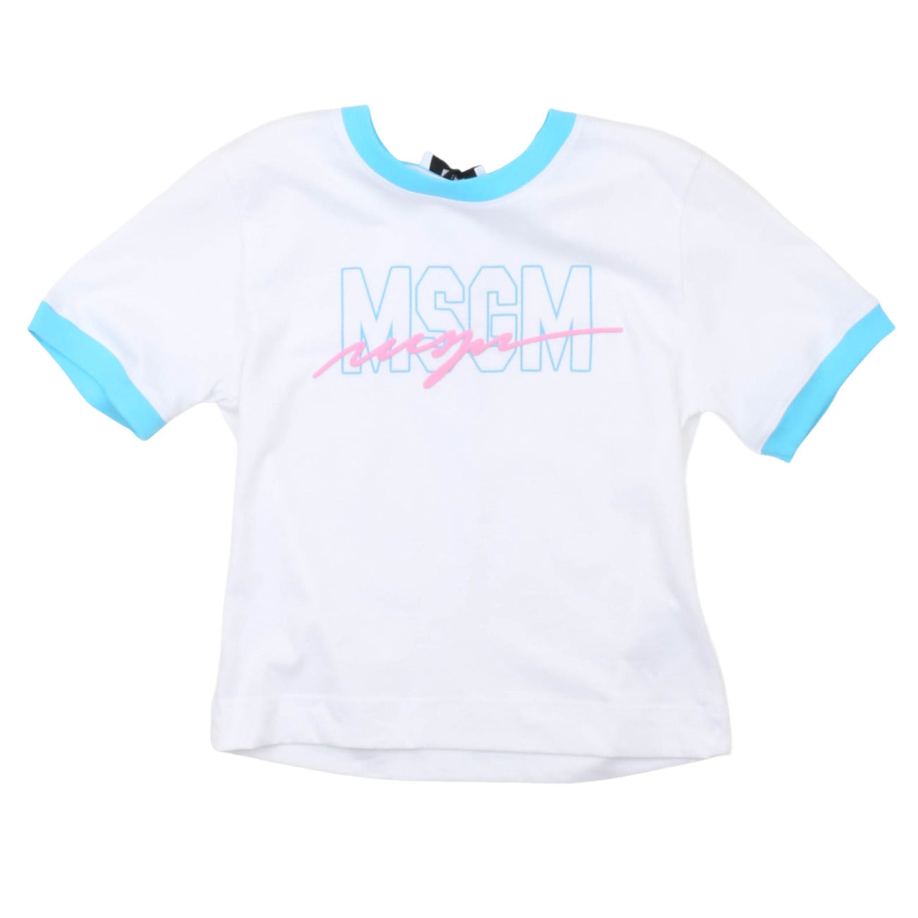 msgm - JERSEY T-SHIRT GIRL WHITE/WHITE