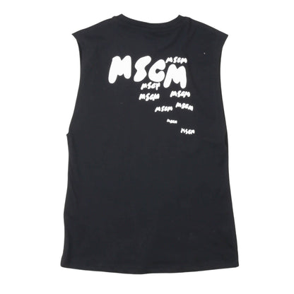 msgm - JERSEY SLEEVELESS BOY NERO/BLACK